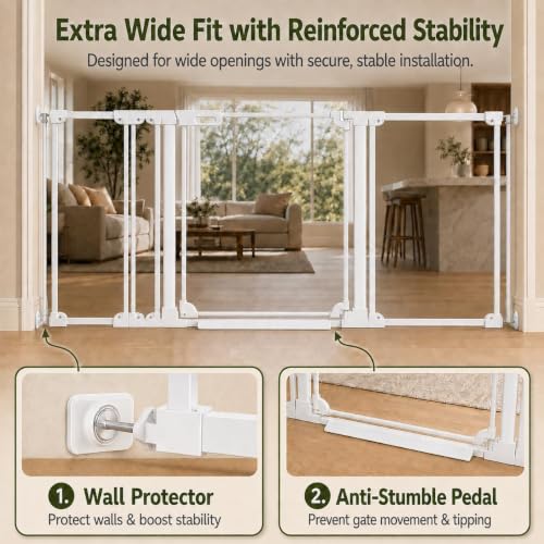 Clear Acrylic Baby Gate 29.52 (White / 29.52-47.24"W)