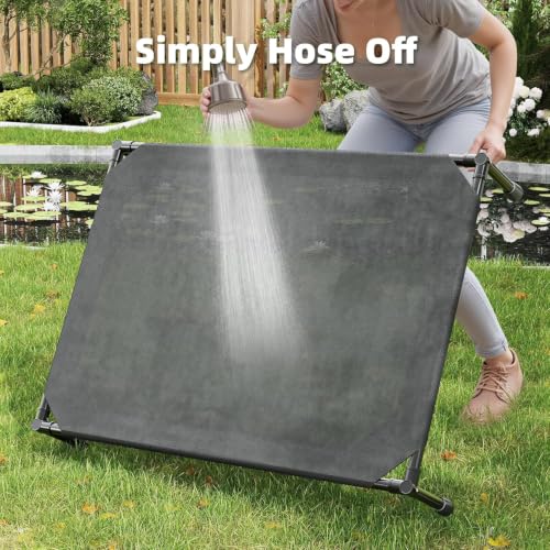Elevated Dog Bed for Large Dogs (42"L x 31"W x 8.5"Th / Black)