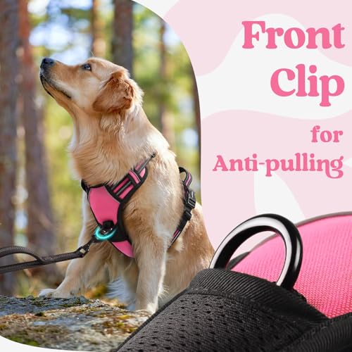 Dog Harness for Large (Large / Rose Pink)