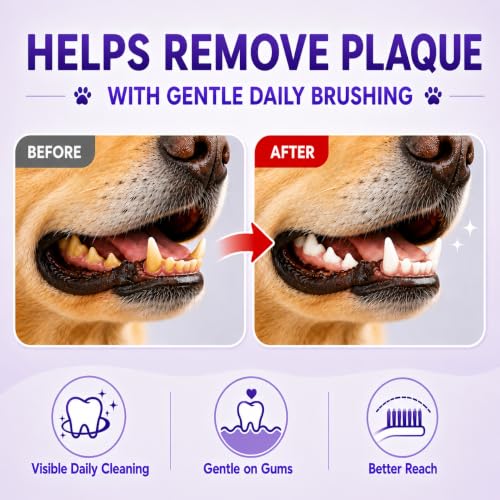 Dog Toothbrush (Red / 1 Count (Pack of 2))