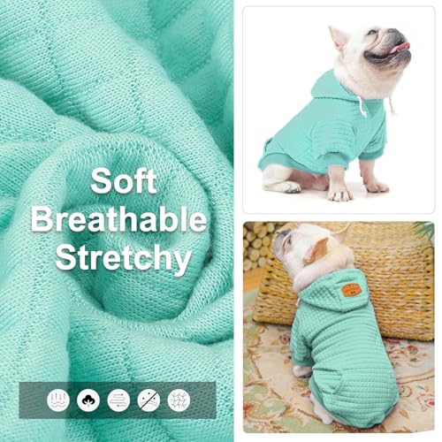Dog Hoodies Sweater for Large Dogs (Mint Green / XL (Back: 24",Chest: 34", Neck: 21"))