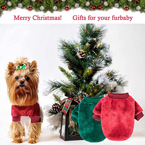 Christmas Dog Sweater (Dark red,Dark green / Small)