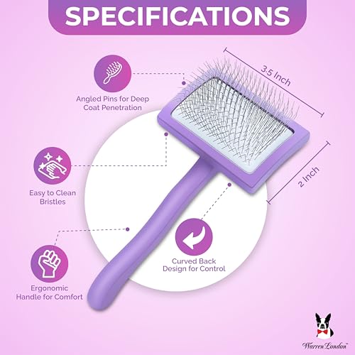 Precision Pro Dog Slicker Brush for Medium Long Coats