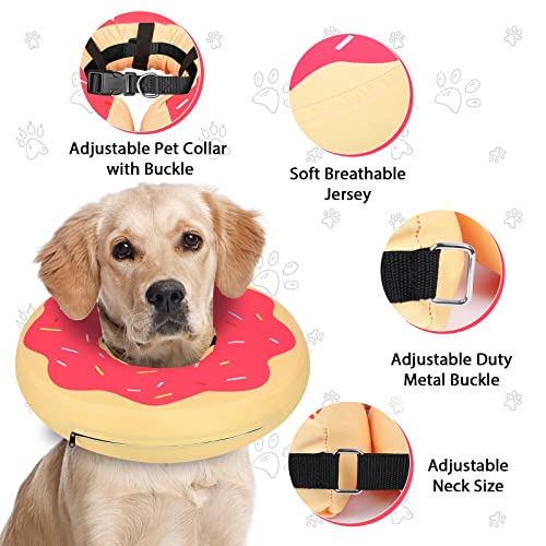 Inflatable Dog Cone (DarkPink / XL(21"-24"))