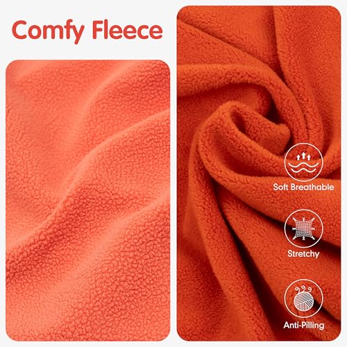 2 Pack Fleece Dog Sweater Pullover Lightweight Reflective Jacket (XXX-Large / Orange & Red)