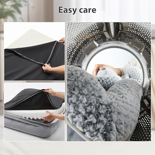 Washable Orthopedic Dog Bed (Grey / 36"L x 27"W x 6.5"Th)
