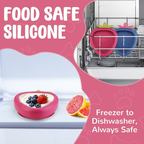 Freeze Dog Lick Bowl (L / B- Rose)