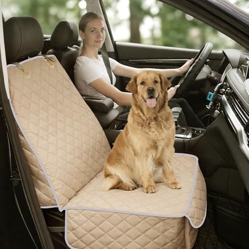 Car Seat Covers Front Seats (Warm Beige-1 Pack)