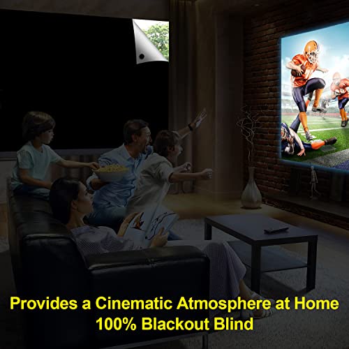 100% Blackout Curtains 2 Pack (Black / 57"W x 40"H (Pack of 2))