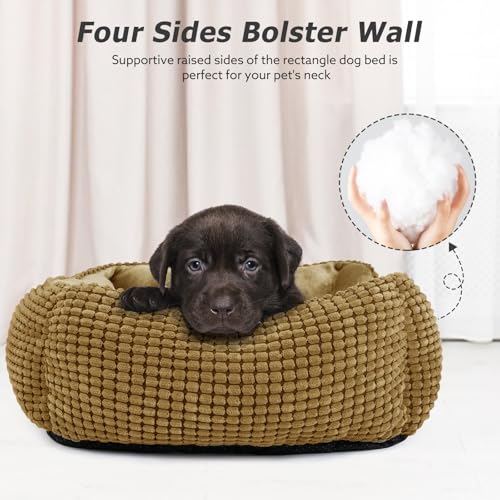 X Large Dog Bed for Large (Dark Brown / XL(35’’x 25’’x 9’'))
