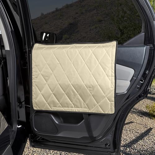 Heavy Duty Car Door Protector for Dogs (Tan / Large)