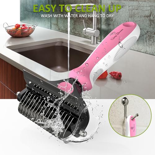 2 in 1 Professional Grooming Rake for Cats & Dogs (Purple)