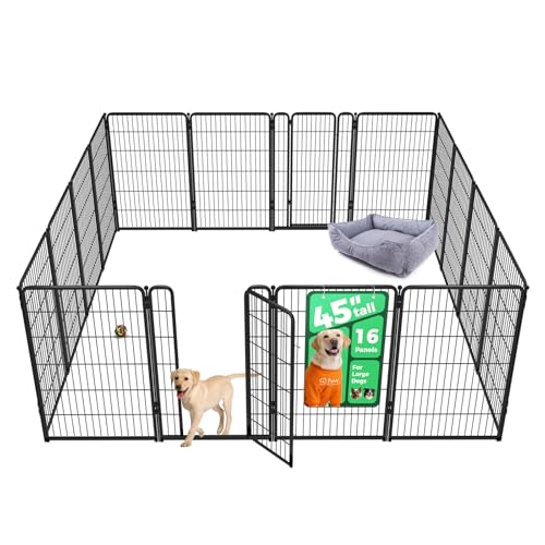 Homeplus Indoor Dog Playpen (Black / 45"H)
