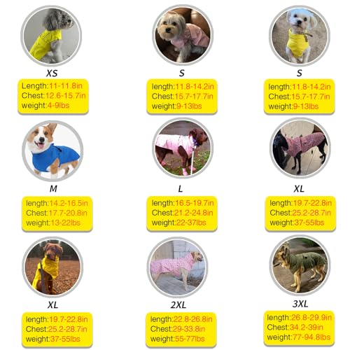 Adjustable Waterproof Dog Raincoat for Dogs (Gold Cheery Blossoms Pink / X-Small(4-9lb))
