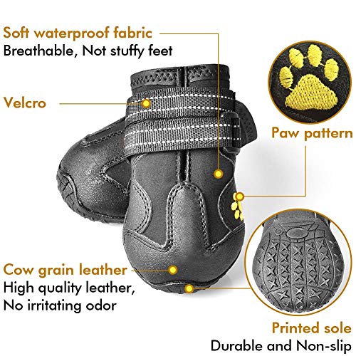 Dog Shoes for Hot Pavement (Size 8 / Black)