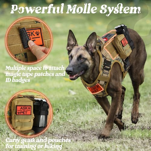 Tactical Dog Harness for Small (Brown Camo / Small)