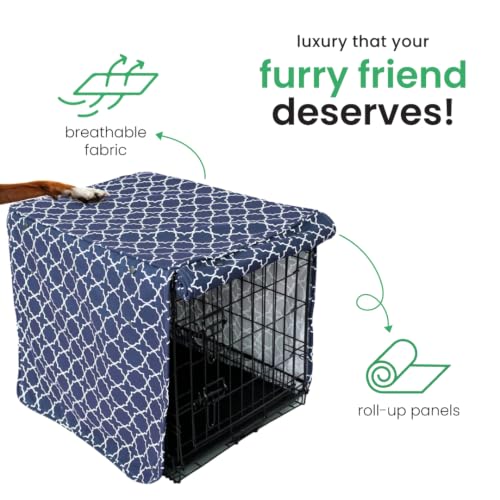 Blue Dog Crate Cover (Romeo & Juliet / 36.0"L x 24.0"W x 27.0"H)