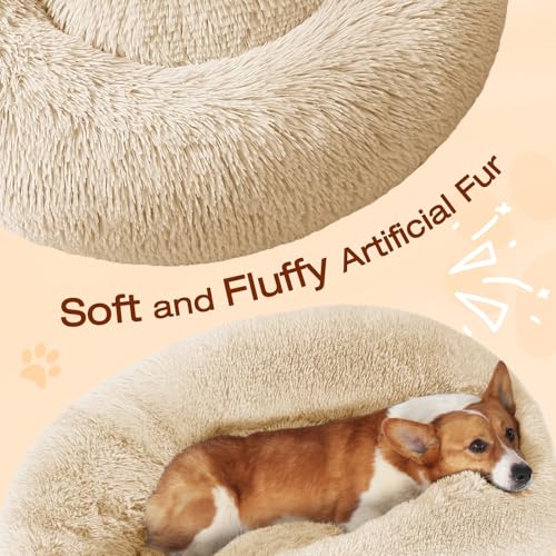 Dog Bed Calming Anti (36" / Off - White)
