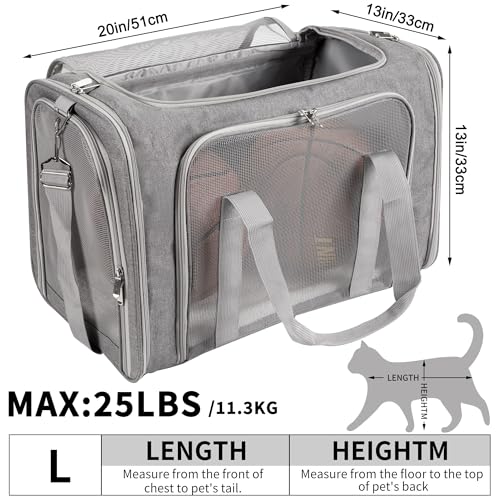 Soft Sided Cat (GRAY / 20"L x 13"W x 13"H)