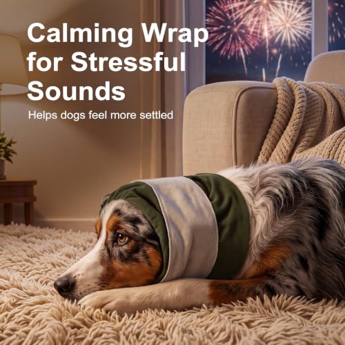 Dog Calming Hoodie for Anxiety Relief (Green / Large)