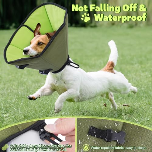 Soft Dog Cone After Surgery (Green / L (Neck:11"-15"))