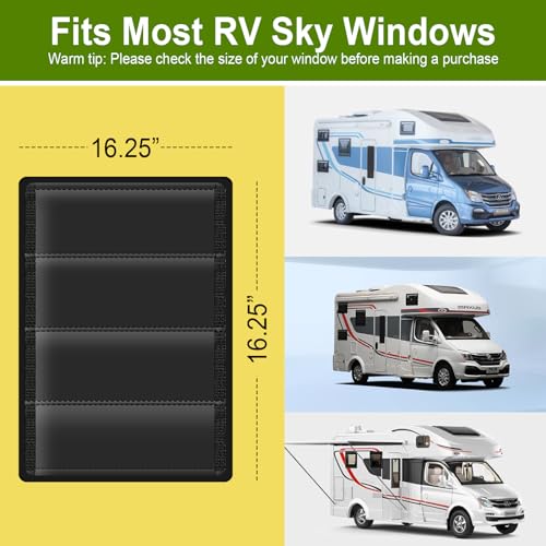 RV Door Window Shade Cover 25" (Light Black / 1 Pack (25"L x 16"W))