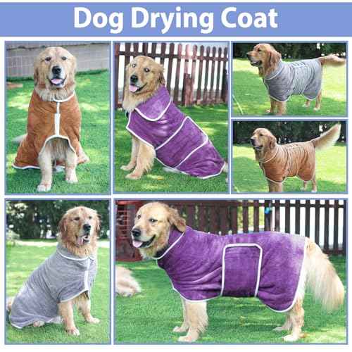 Dog Bathrobe Towel Dog Drying Coat (Medium Blue‌ / XX-Large)