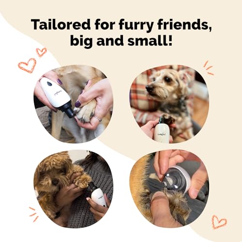 LuckyTail Pet Nail Grinder for Dogs and Cats (White)