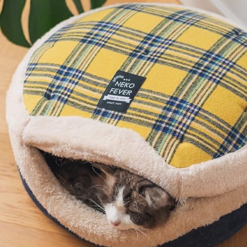 Cat Bed Cave Enclosed Hideaway with Detachable Lid for Kitten (Snow)