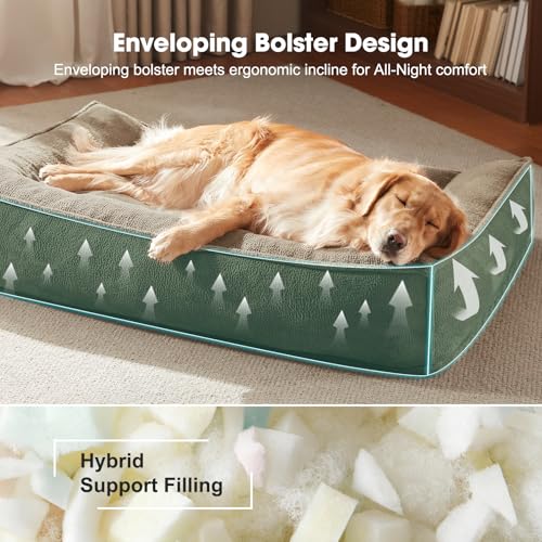 Orthopedic Dog Bed Medium Size Dog (Brown / 35"L x 25"W x 8"Th)