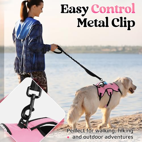 Escape Proof Dog Harness for Large (Pink / Large)