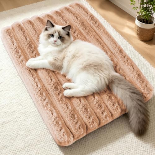 Cat Bed Mat for Indoor Cats (Light Coffee / Medium 23.6×15.7 inch)