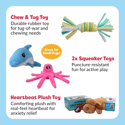 Snuggle Puppy Heartbeat Toy with 3 Tender (Biscuit Bundle 3)