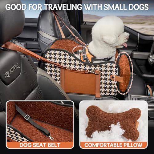 Center Console Dog Car Seat for Small Dogs