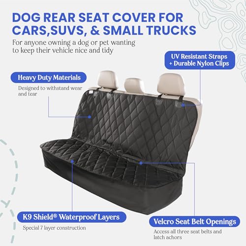 Heavy Duty Rear Seat Cover for Dogs (Beige)