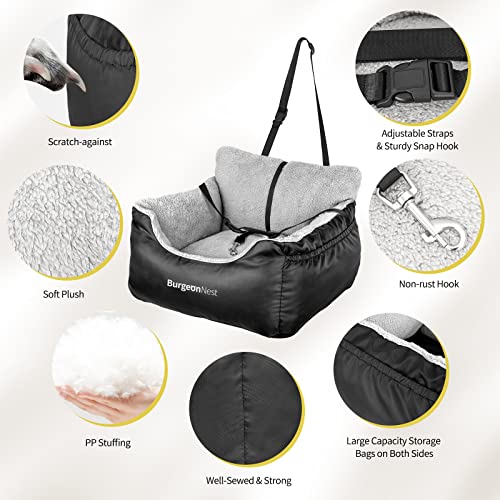 Dog Car Seat for Small Dogs & Cats Under 25 lbs (Black / Small)