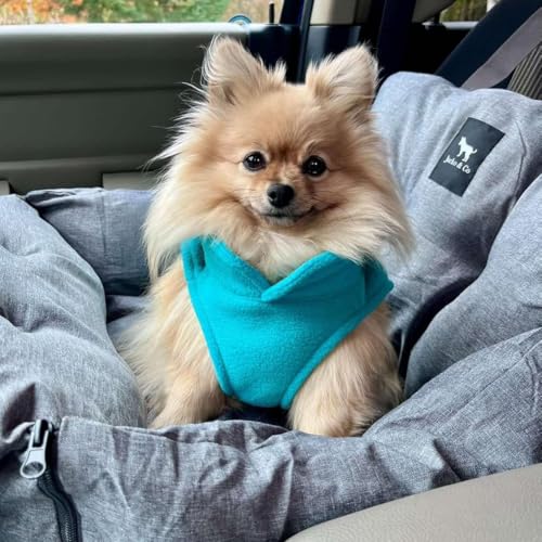 Dog Fleece Vest Sweater with Leash Ring (XL (17-25lbs) / Turquoise)