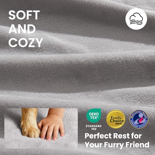 Orthopedic Waterproof Large Dog Bed (41" x 28" x 4" (For Crate) / 01-Gray)