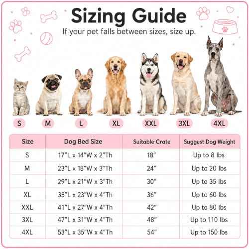 Dog Bed Medium Size (Pink / 23"L x 18"W x 3"Th)