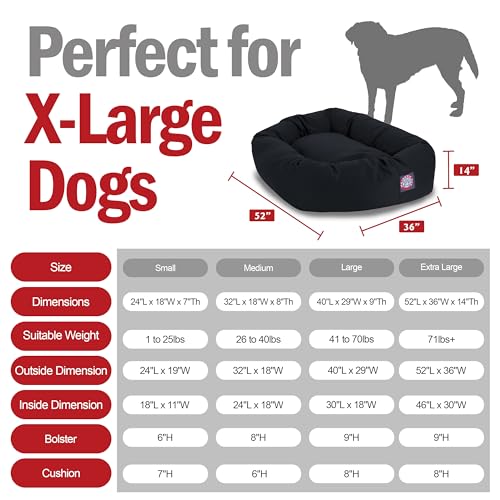 Bagel Calming Dog Bed (Black)