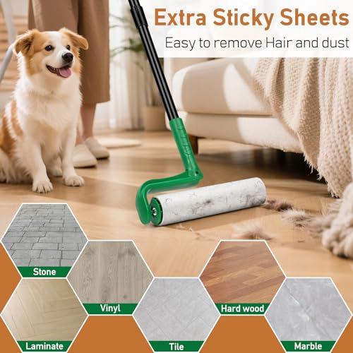 10 Inch Large Lint Roller Refills for Lint Remover (Green-1 / 10 Inch)