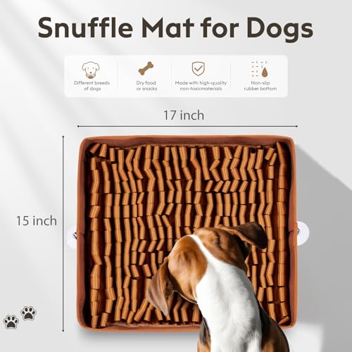 Snuffle Mat for Dogs (Brown / 17" X 15")