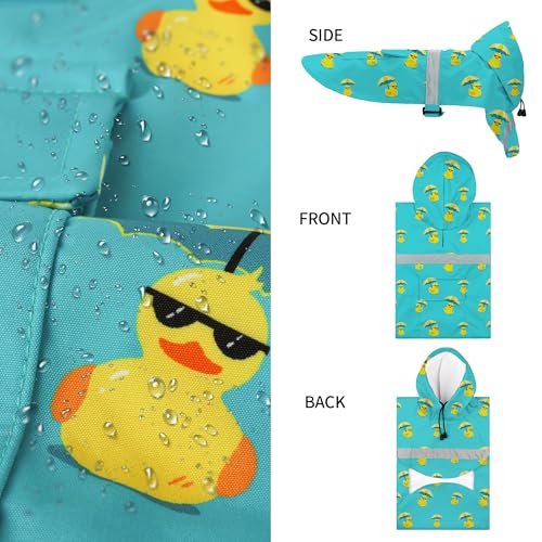 Large Dog Raincoat Adjustable (Large (Pack of 1) / Lake Green)