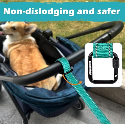Dog Leash Wrist Strap with Lockable Clip for Dog Retractable Leash (Turquoise / 1 Pack)
