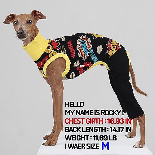 D Doggy Star Italian Greyhound Clothes Stretchable Bow Sleeveless Onesie Whippet for Dog (2XL / Onesie Bow Black)