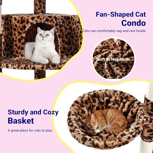 73in Fan Shaped Space (Leopard Print)