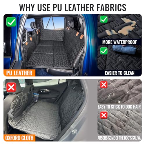 Dog Car Seat Cover for Back Seat (Black / XL-for Full Size Truck)