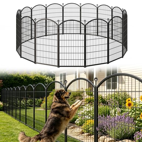 Decorative Garden Fence (Black / 48 in(H))