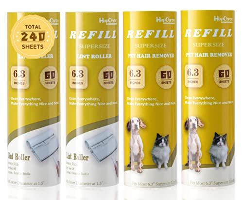 Lint Roller Refills 6.3" (6.3" / 240 Sheets)