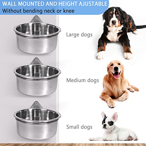 Raised Small Dog Bowls Wall Mount Pet Bowl (32 OZ, 1 Quart)